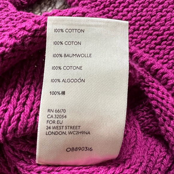 Free People We The Free Inside Out Knit Pullover Sweater Magenta Strut - Picture 9 of 10